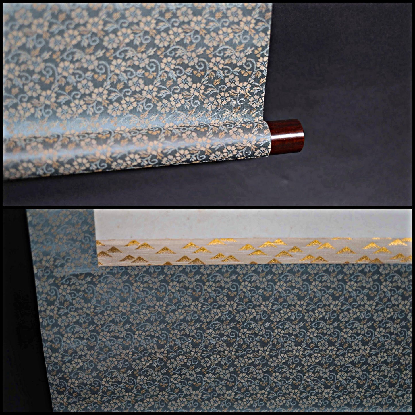 Zen Calligraphy Kakejiku - Japanese Four Seasons Painting | Antique Silk & Paper Scroll
