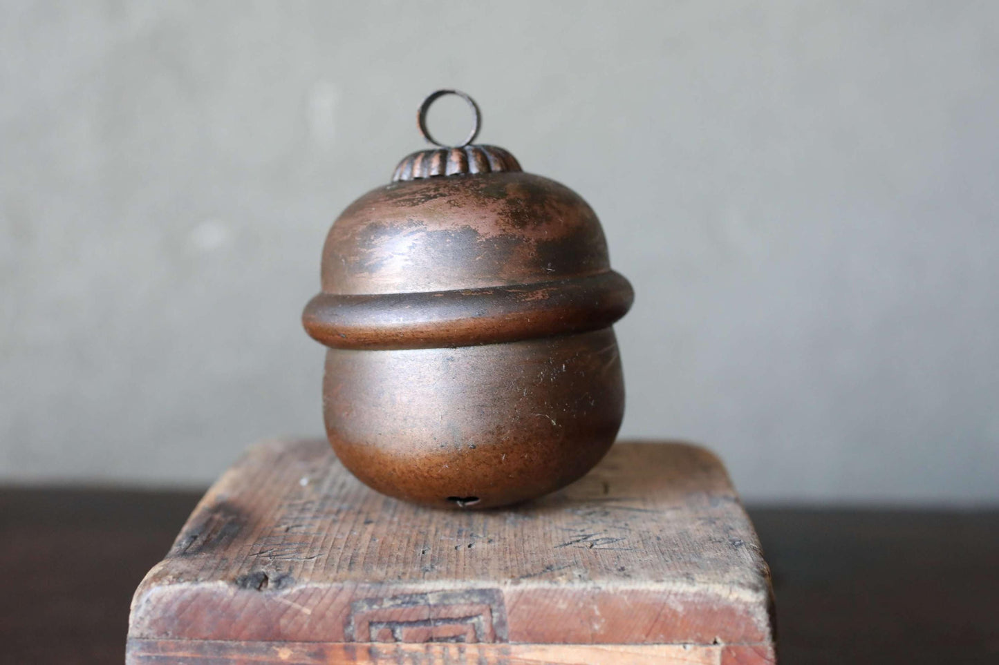 Japanese Bronze Shrine Bell - Handcrafted Antique Metal, Traditional Shinto Ritual Tool