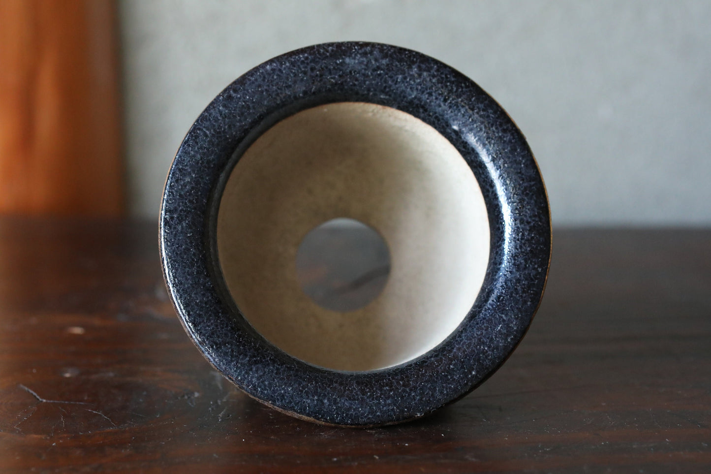 Rakuyaki Orchid Pot - Japanese Pottery Planter With Black Gold Legs, Lightweight Ceramic