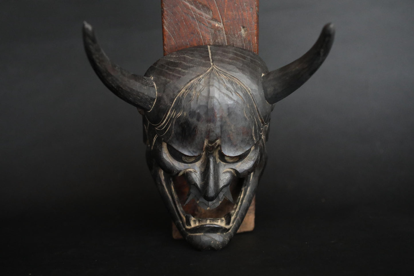 Hannya Mask - Hand Carved Wood Female Demon | Japanese Noh Theater Art Wall Decor
