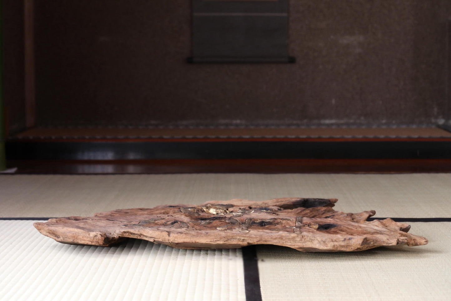 Japanese Antique Signboard - Edo Period Wooden Restaurant Sign with Gold Leaf Calligraphy