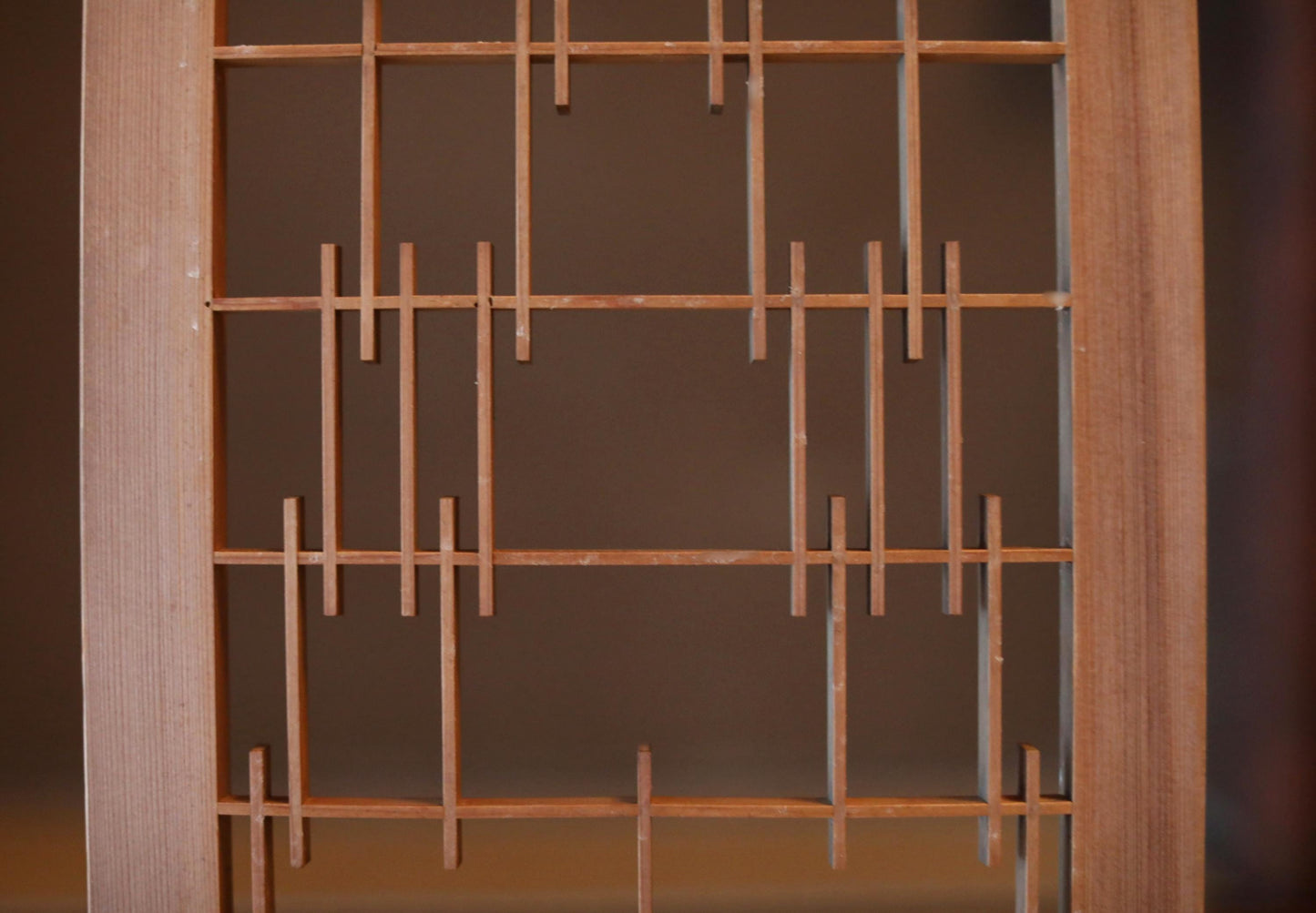 Kumiko Shoji Screen - Handcrafted Japanese Wood Lattice Panel | Vintage Room Divider