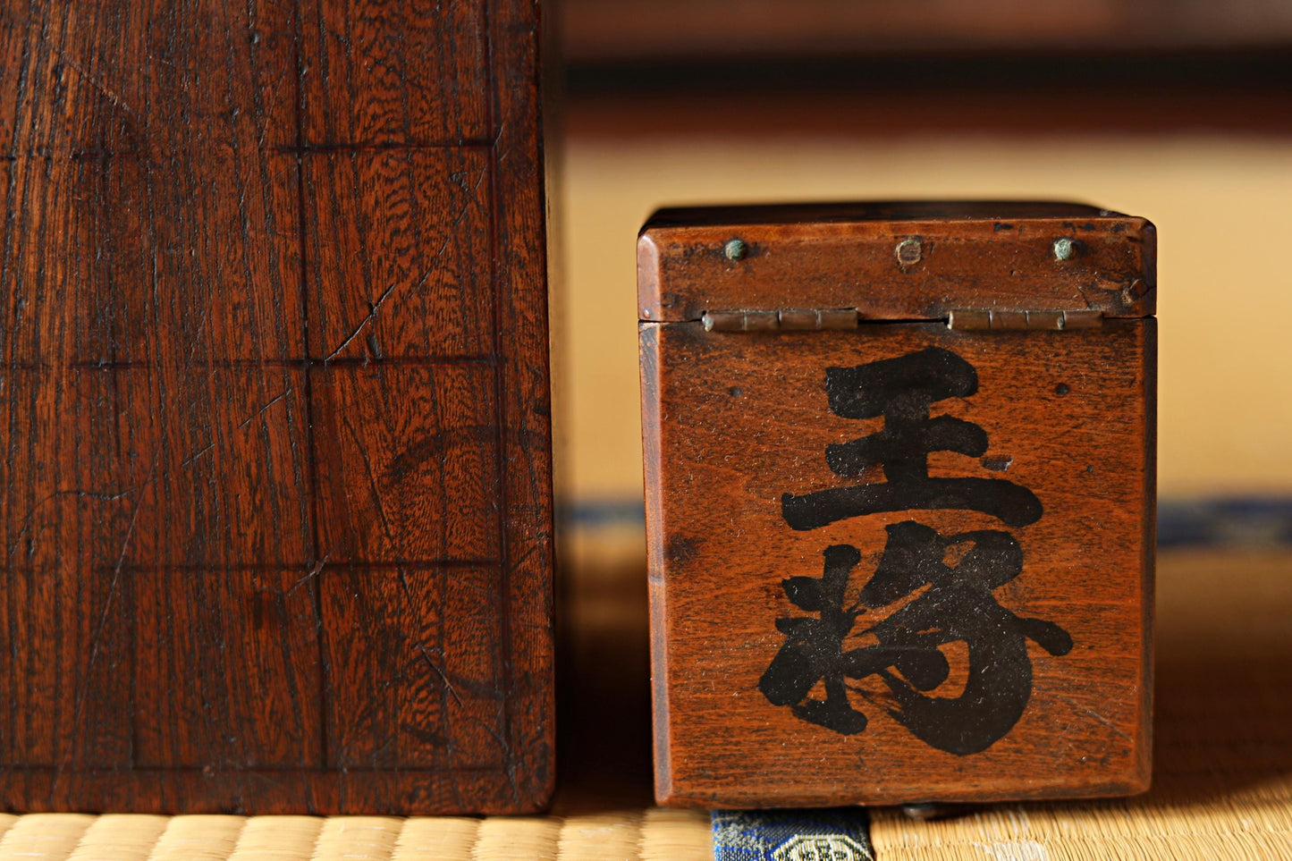 Antique Japanese Shogi Handmade Wood Board & Pieces – Vintage 1890s Set