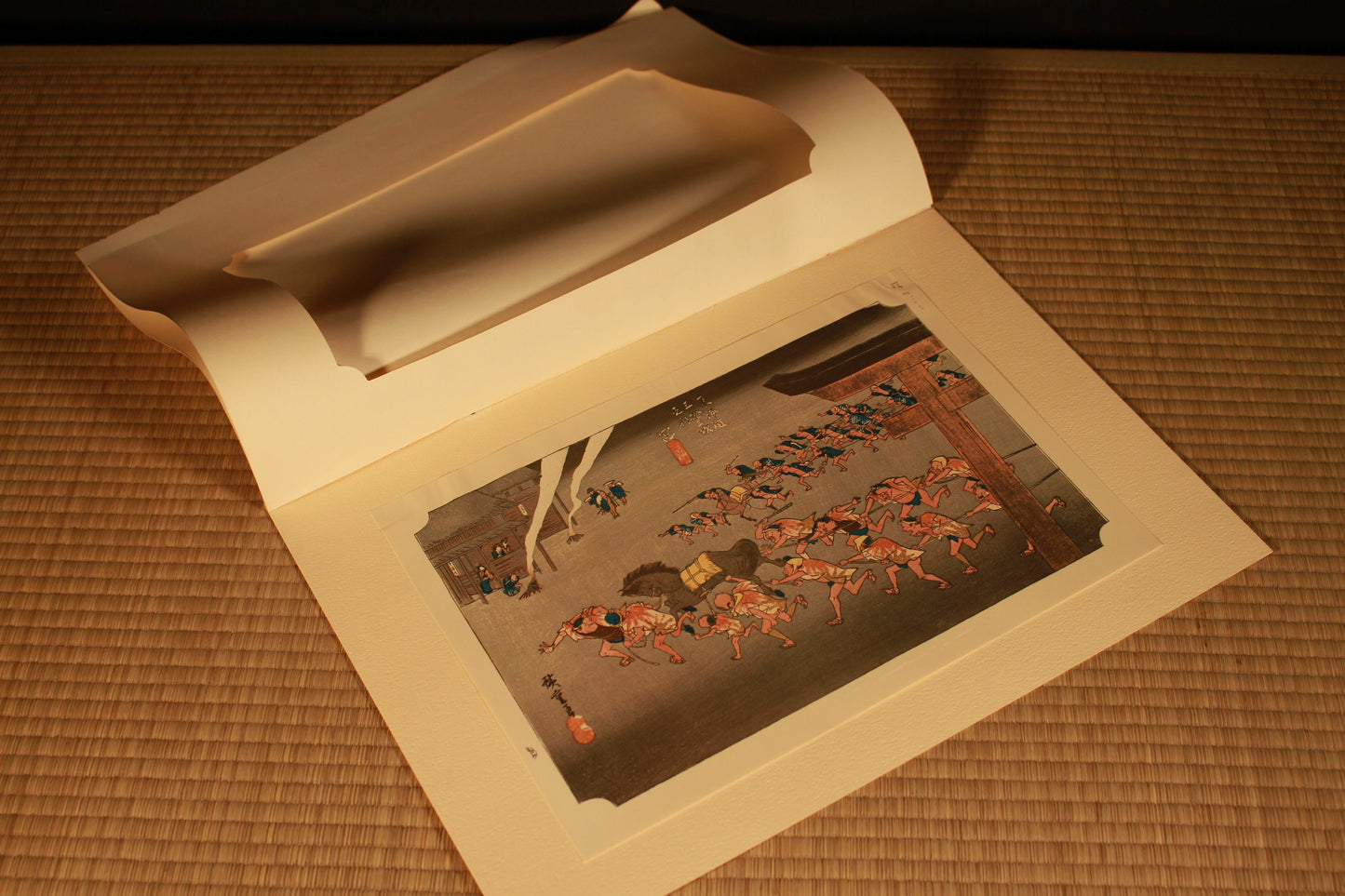 Hiroshige Ukiyo-e Print - Miya Shrine Festival Art on Japanese Paper, Tokaido Series