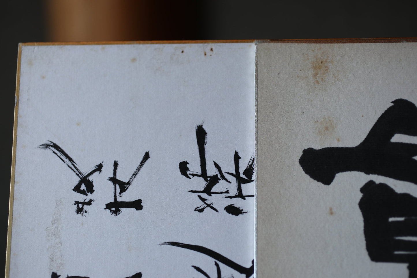 Japanese Calligraphy Shikishi – Vintage Hand Painted Flowers, Moon & Snow Art Set