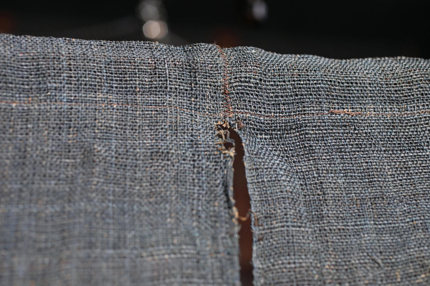 Antique Japanese Noren – Indigo Linen Curtain | Edo Era Textile Room Divider