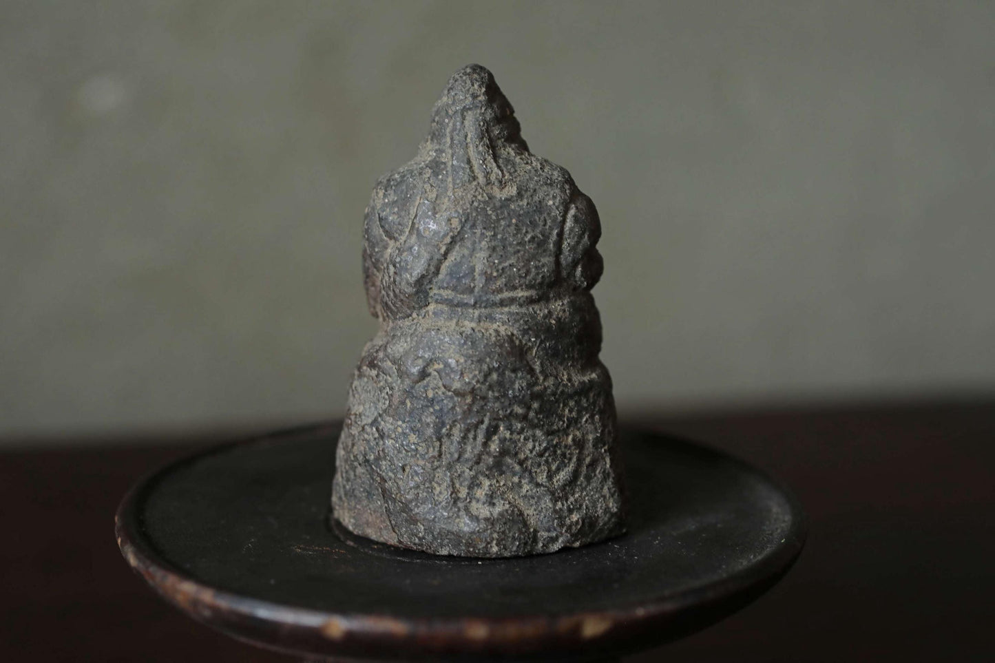 Antique Ebisu Statue - 1800s Japanese Pottery Lucky God Figurine | Edo Era Art