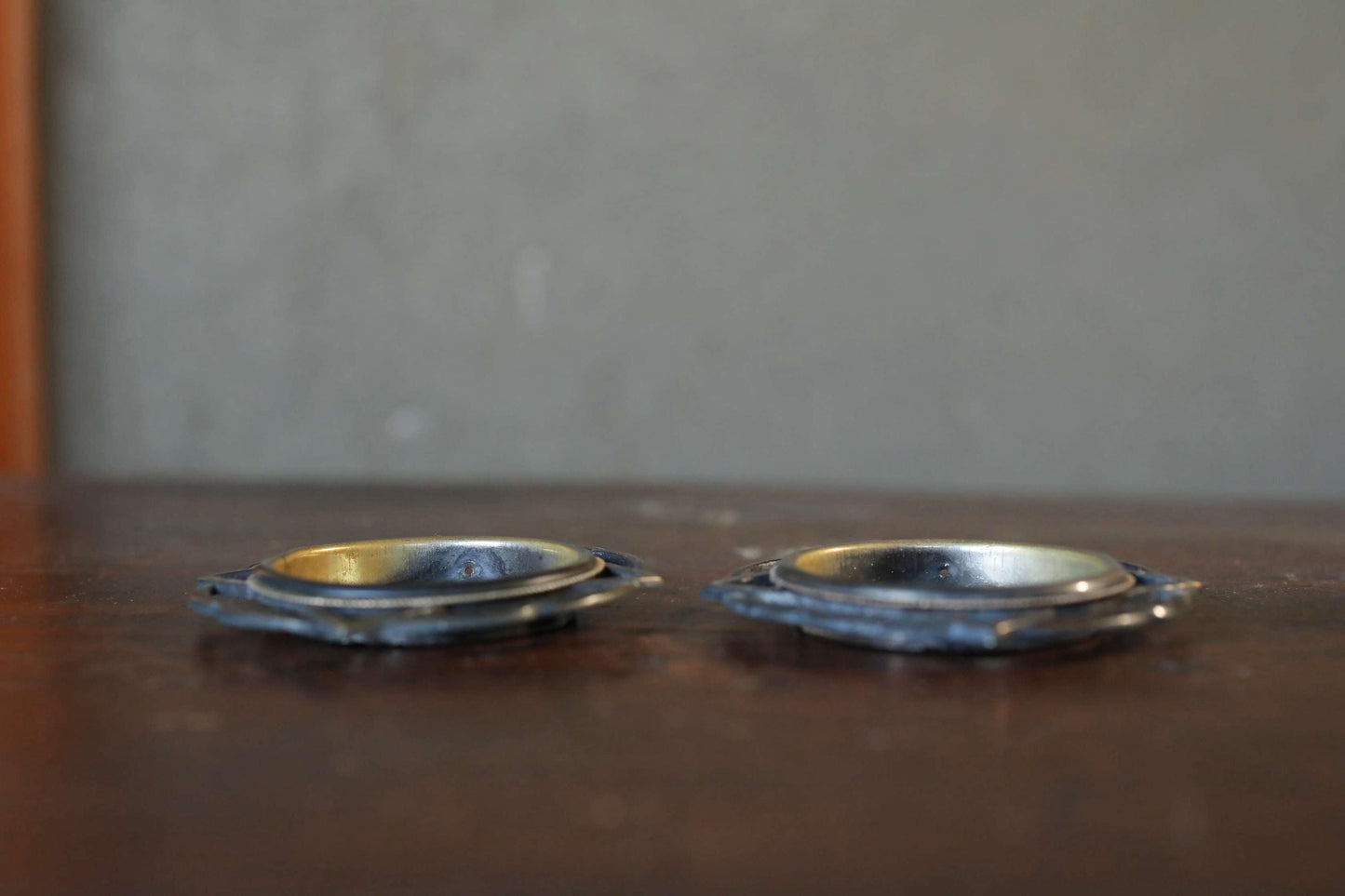 Fusuma Door Handles - Japanese Antique Brass Hardware With Ginkgo Leaf Motif