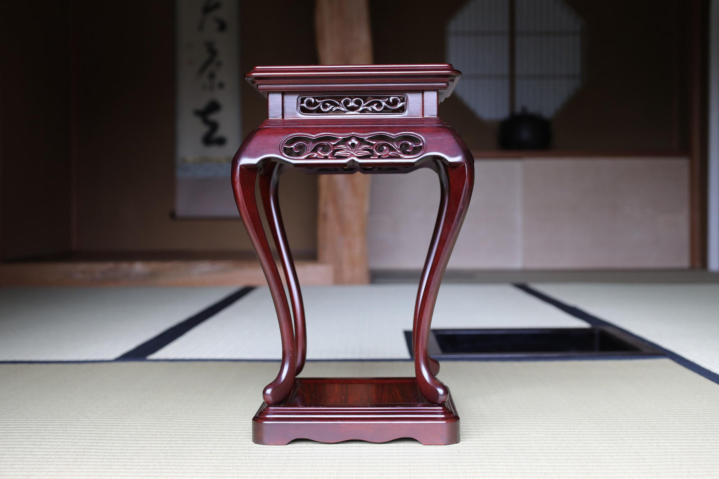 Japanese Pedestal Stand | Vintage Wooden Pedestal For Bonsai Pot Display And Tea Ceremony