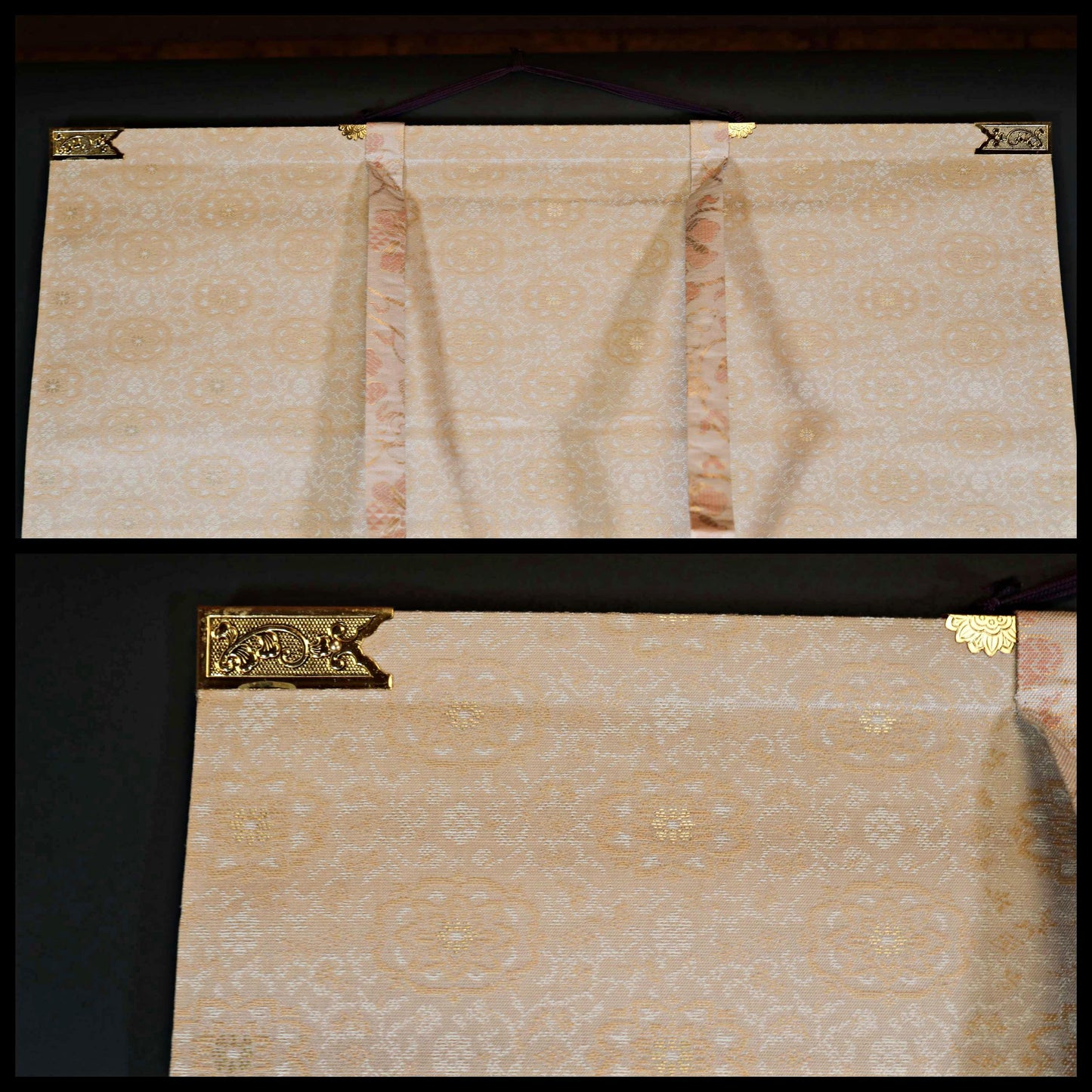 Japanese Kakejiku Scroll – Vintage Silk Painting Kannon Bodhisattva Dragon Zen Artwork