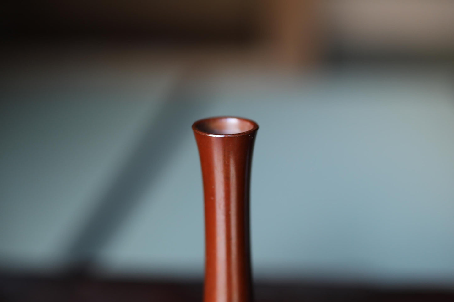 Vintage Japanese Vase - Bronze Sorori Ikebana Tea Ceremony Vase with Signed Wooden Box