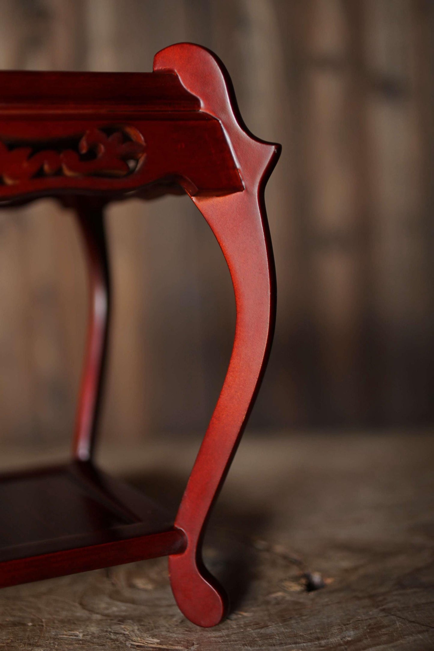 Japanese Wood Pedestal - Rosewood Bonsai Stand | Handcrafted Karaki Display