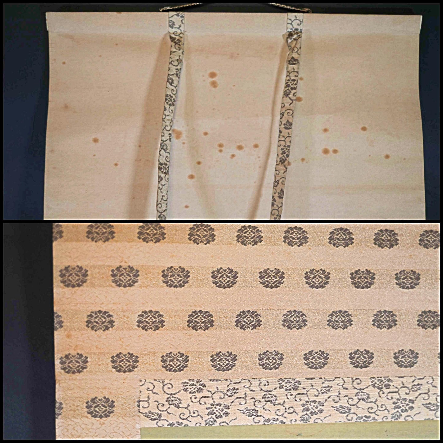 Japanese Antique Scroll - Kyoto Snow Painting on Silk and Paper, Signed Hirai Baisen Artwork