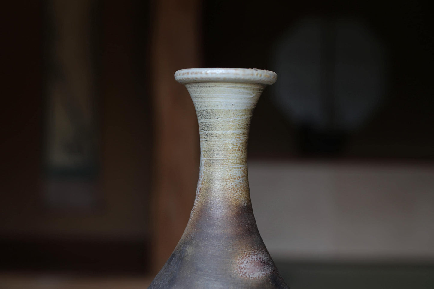 Bizen Ware Vase - Signed Japanese Pottery for Ikebana & Tea Ceremony Gift