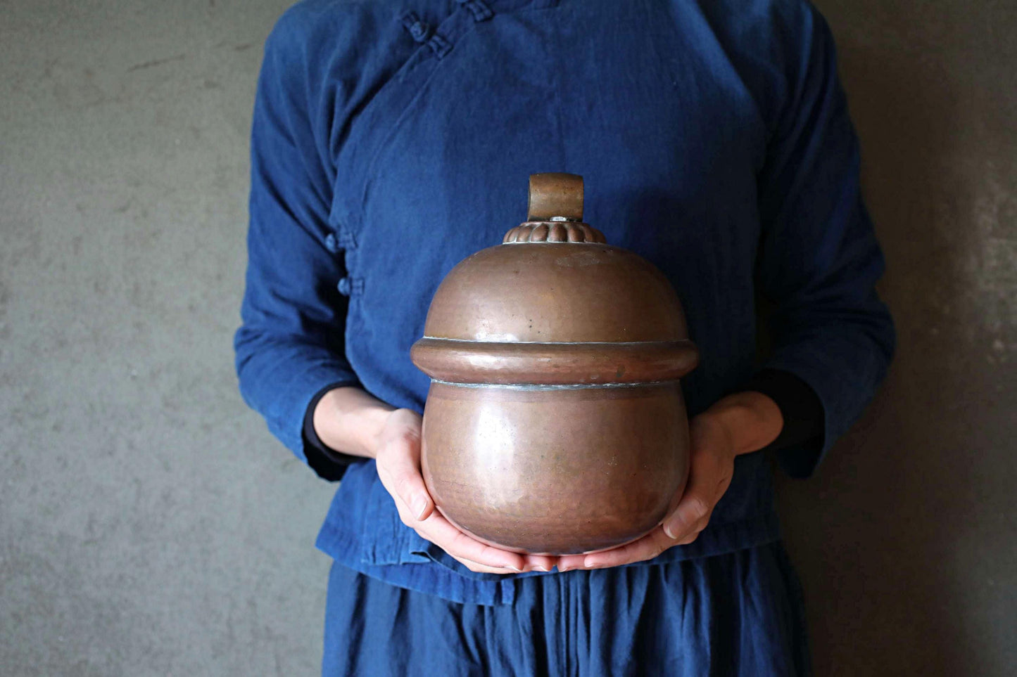 Japanese Antique Bronze Bell - Handcrafted Shinto Shrine Prayer Bell H9.1in