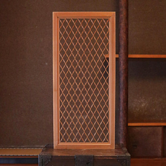 Kumiko Shoji Screen - Handmade Wood Art Japanese Room Divider | Vintage Lattice Panel