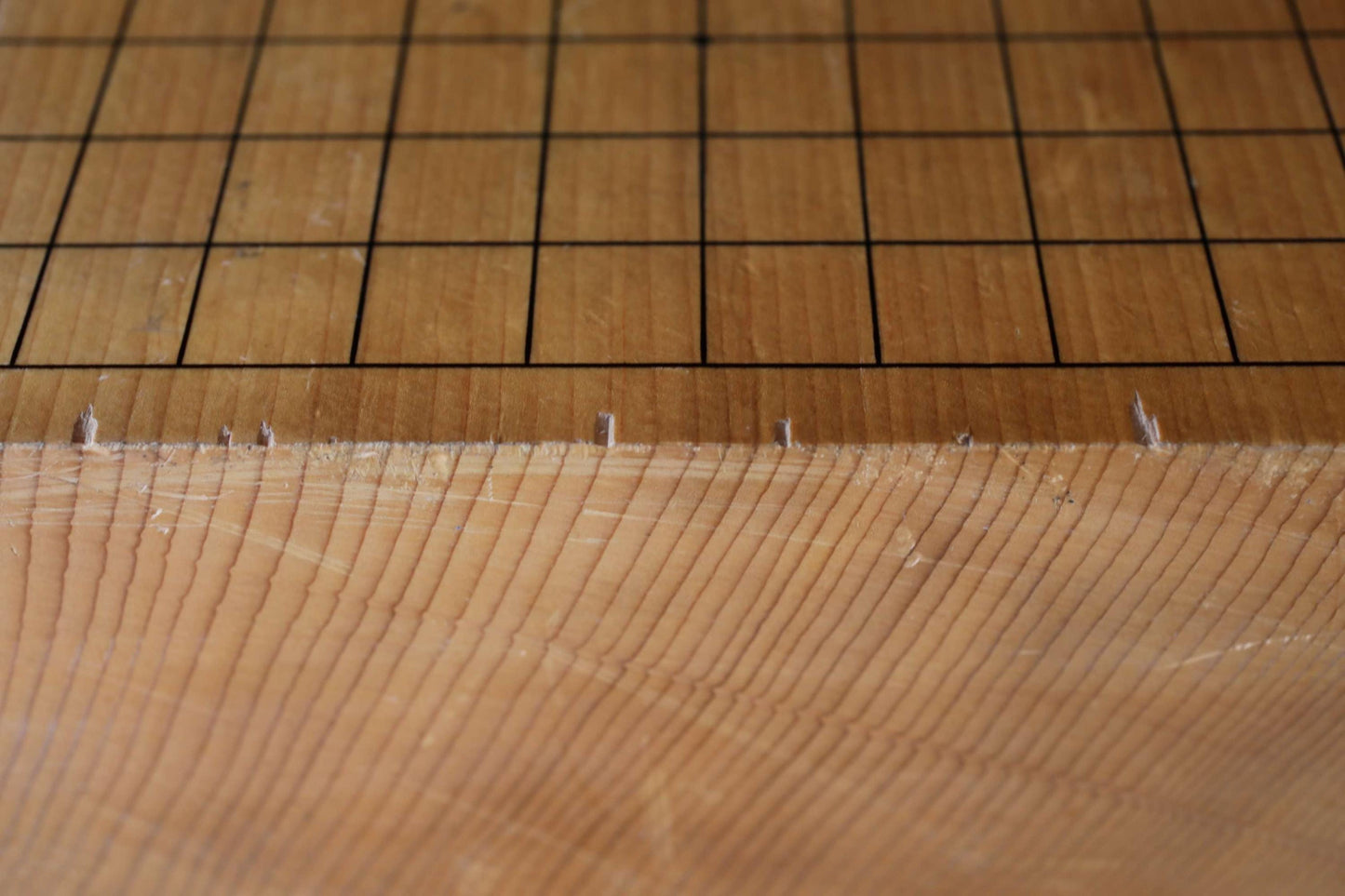 Japanese Go Game Table - Solid Wood Goban with Thick Stone Set & Architectural Board