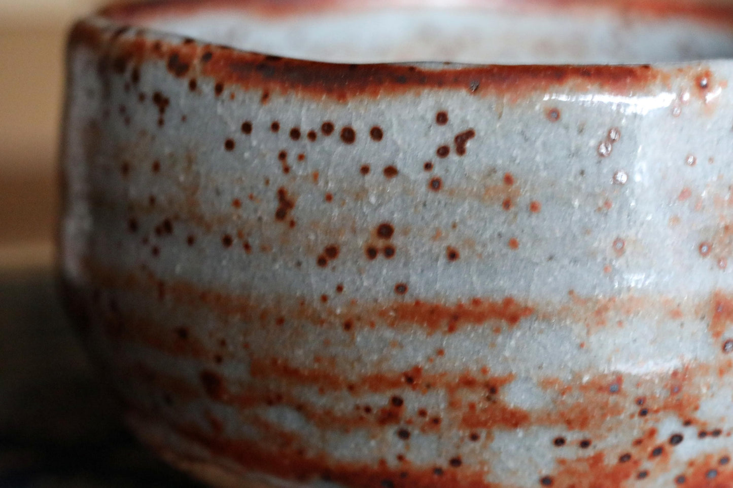 Shino Matcha Bowl – Japanese Tea Bowl Vintage Ceramic with Box | Handmade
