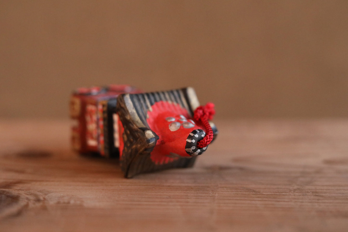 Japanese small pottery bell festival float doll ornament Paper weight, Christmas Ornaments Japanese vintage small bell H3.9×1.8×1.8in
