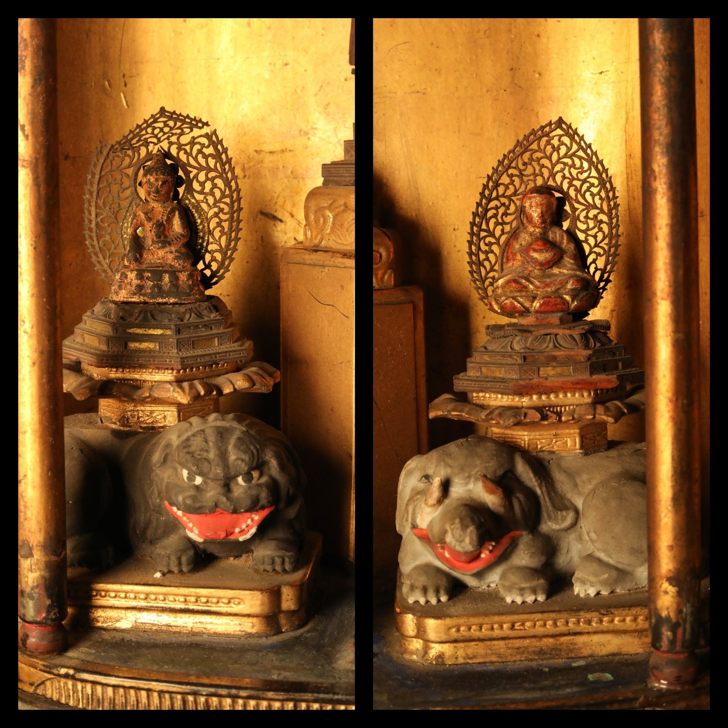 FINE!Japanese Antique sculpture From Buddhist temple statue of 釈迦如来Shakyamuni shrine 1800 Edo era wood hand craft Buddhist alterH11.8×10.8in