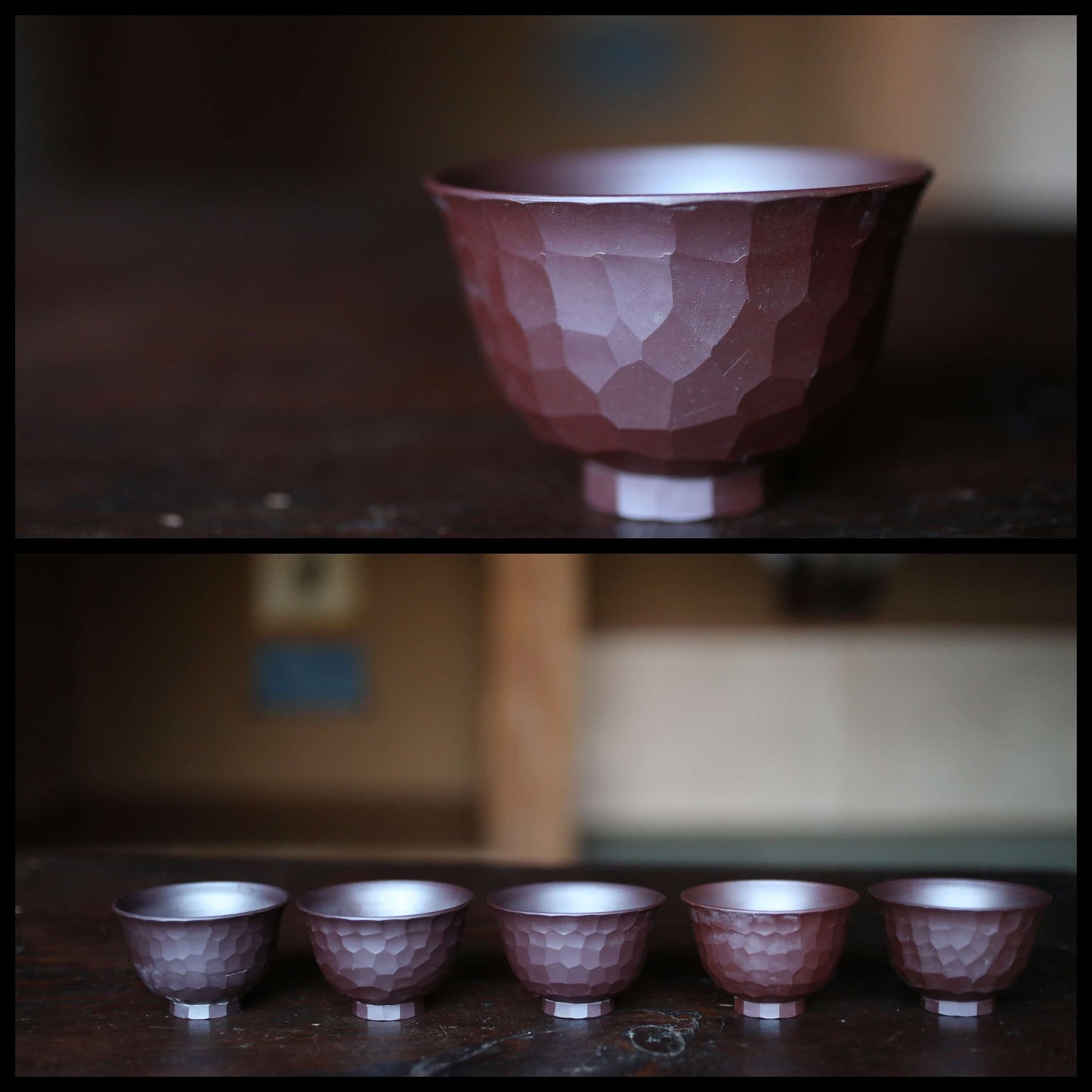 FINE! Japanese vintage ceramic BANKO kiln tea set, pot, 5cups, waste-water-container with Kanji signature SENCHA tableware Tea ceremony