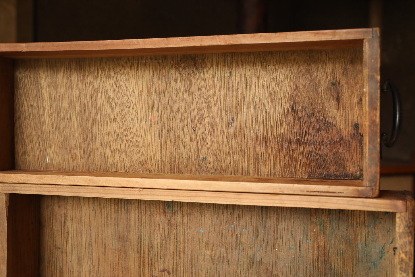 Japanese vintage furniture low table ,Chest of Drawers "Tansu" with 6 drawers and handles 1950s H11.4in×W33.4in/H29×84.8cm