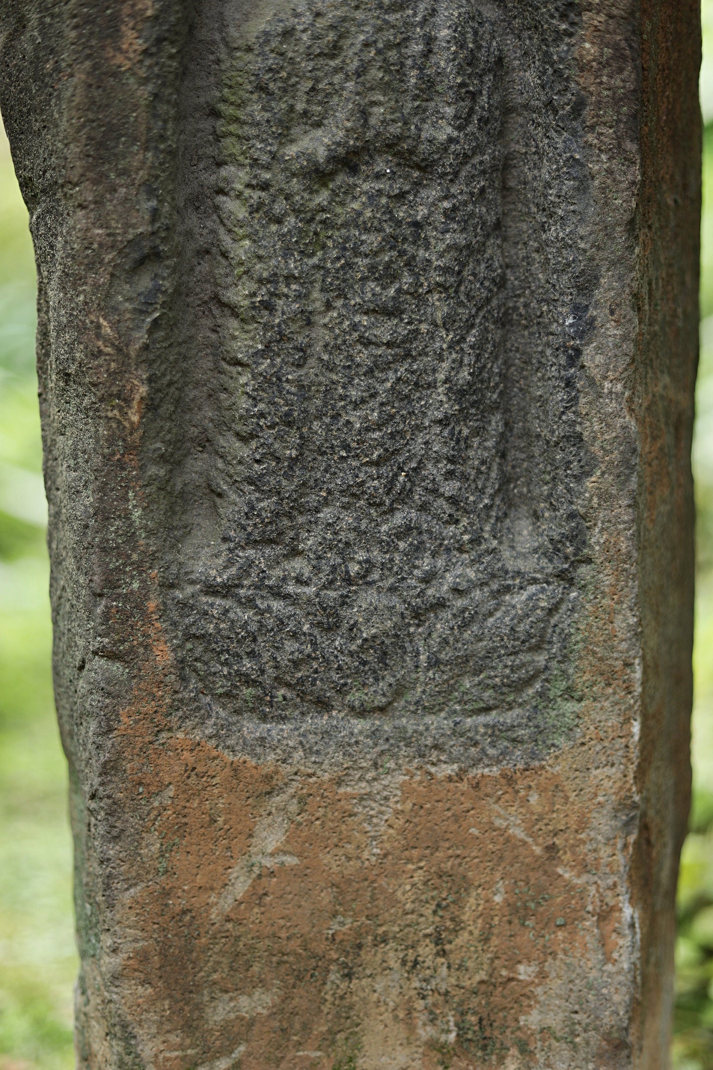 Large! Japanese antique 1800s garden stone sculpture statue of Buddha, temple garden outdoor furniture, religious statue H31.9in/H81cm