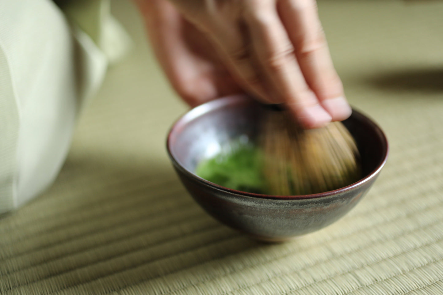 Green tea bowl Japanese antique CHAWAN Rikyu利休"TAKATORI"ware handmade Matcha Cup Tea Ceremony pottery with box signatureH2.4×5.1in
