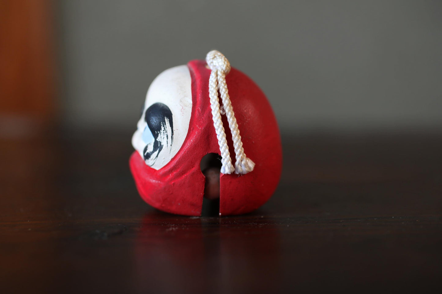 Japanese vintage pottery bell character DARUMA ornament Paper weight, Japanese ornament small bell H2.2×1.7×2in/H5.5×4.2×5.2cm