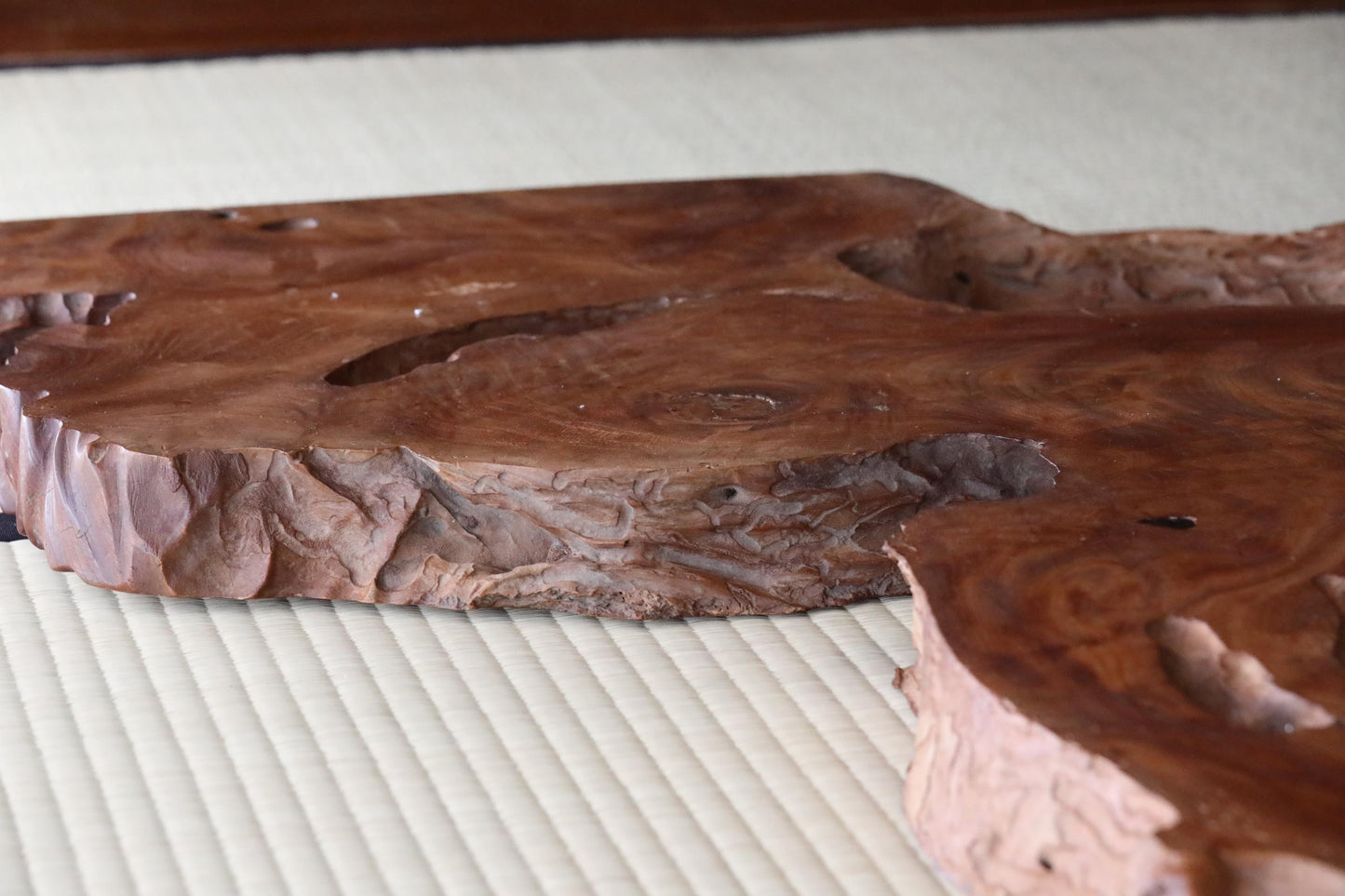 BIG! Japanese old wood "Keyaki" zelkova tree,　large tree stump, Japanese furniture, beautiful grain art, wood slab Burl, H36.6×W47.2in