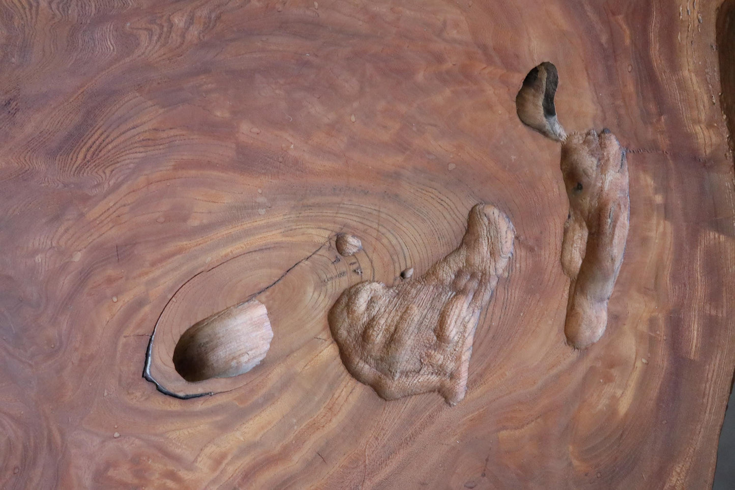 BIG! Japanese old wood "Keyaki" zelkova tree,　large tree stump, Japanese furniture, beautiful grain art, wood slab Burl, H36.6×W47.2in