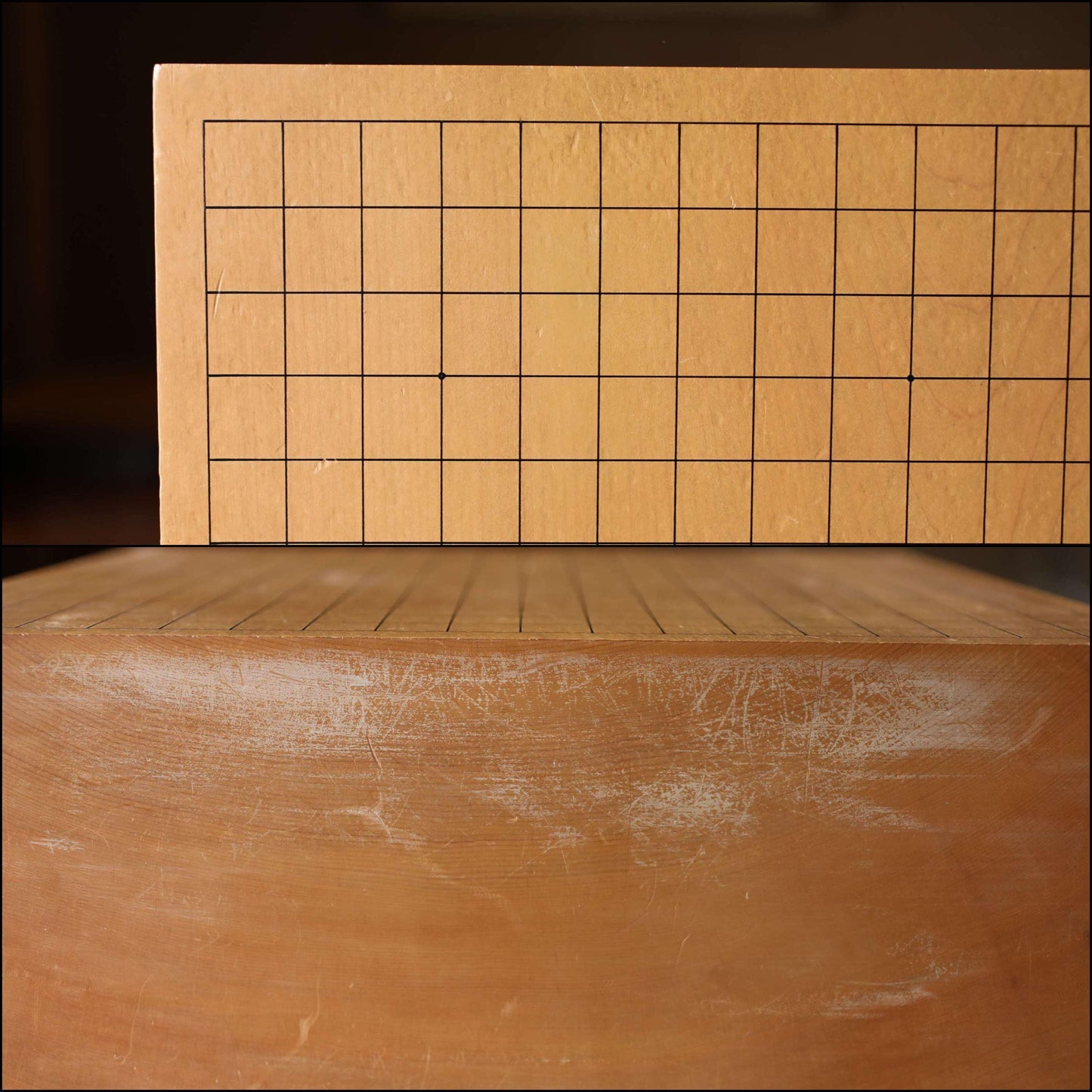 FINE! Go playing table curved out of a single wood, IGO stone shell set board game ,Japanese furniture HAMAGURI H11.9×17.9in/H30.3×45.5cm