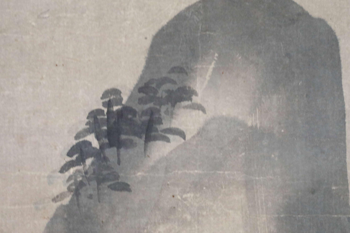 FINE! Japanese antique 1800s Edo Cranes Turtles art ink brush painting hanging scroll 土佐 Tosa school KAKEJIKU with BOX H57.5in/146cm