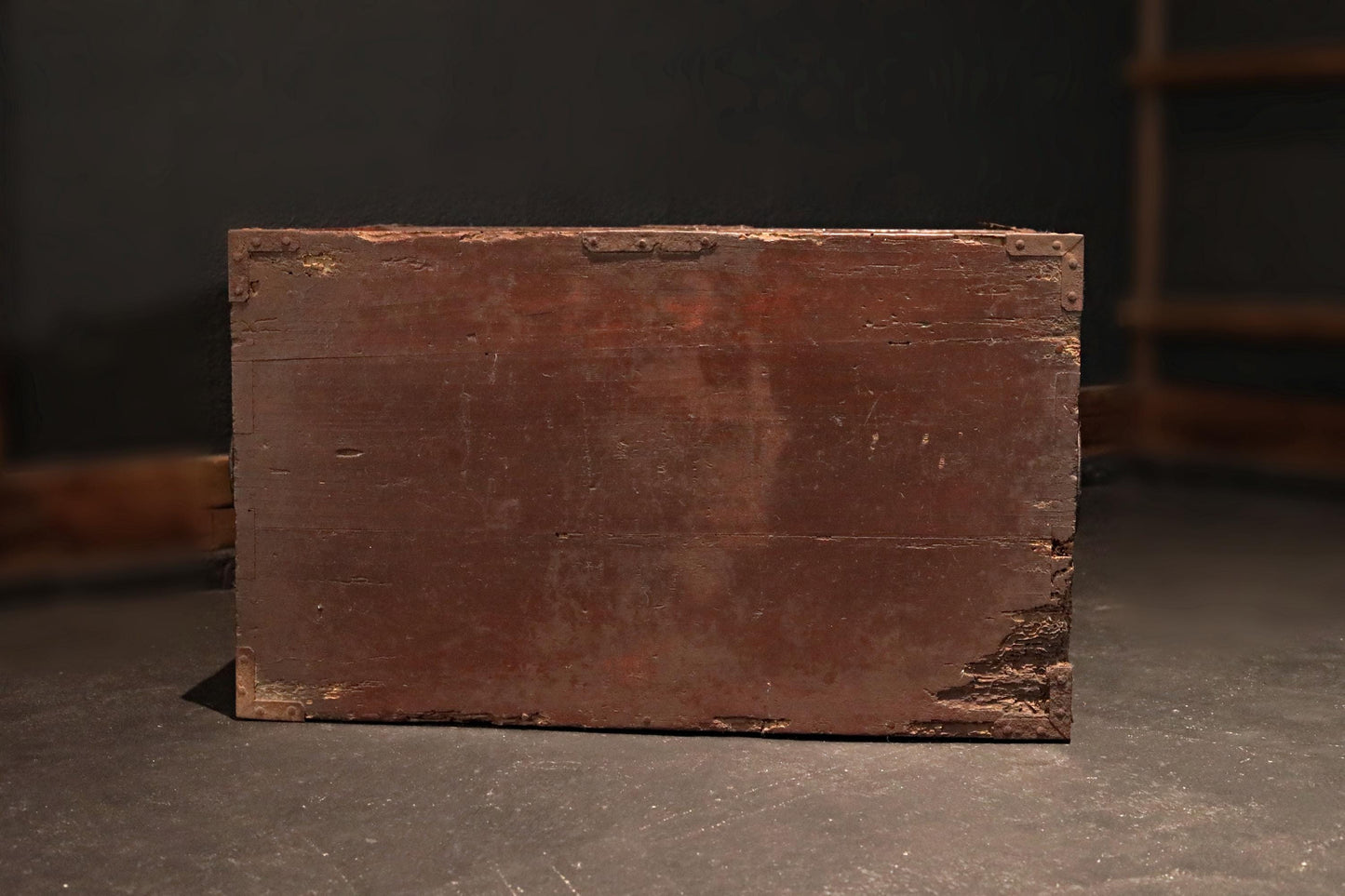 Japanese antique furniture wooden box Chest of Drawers "TANSU" cabinet 7 drawers Kanji signature 1800s Edo H17.9×W25×D14.8in