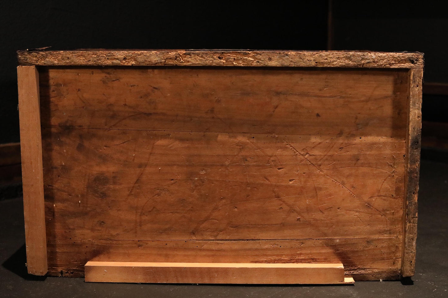 Japanese antique furniture wooden box Chest of Drawers "TANSU" cabinet 7 drawers Kanji signature 1800s Edo H17.9×W25×D14.8in