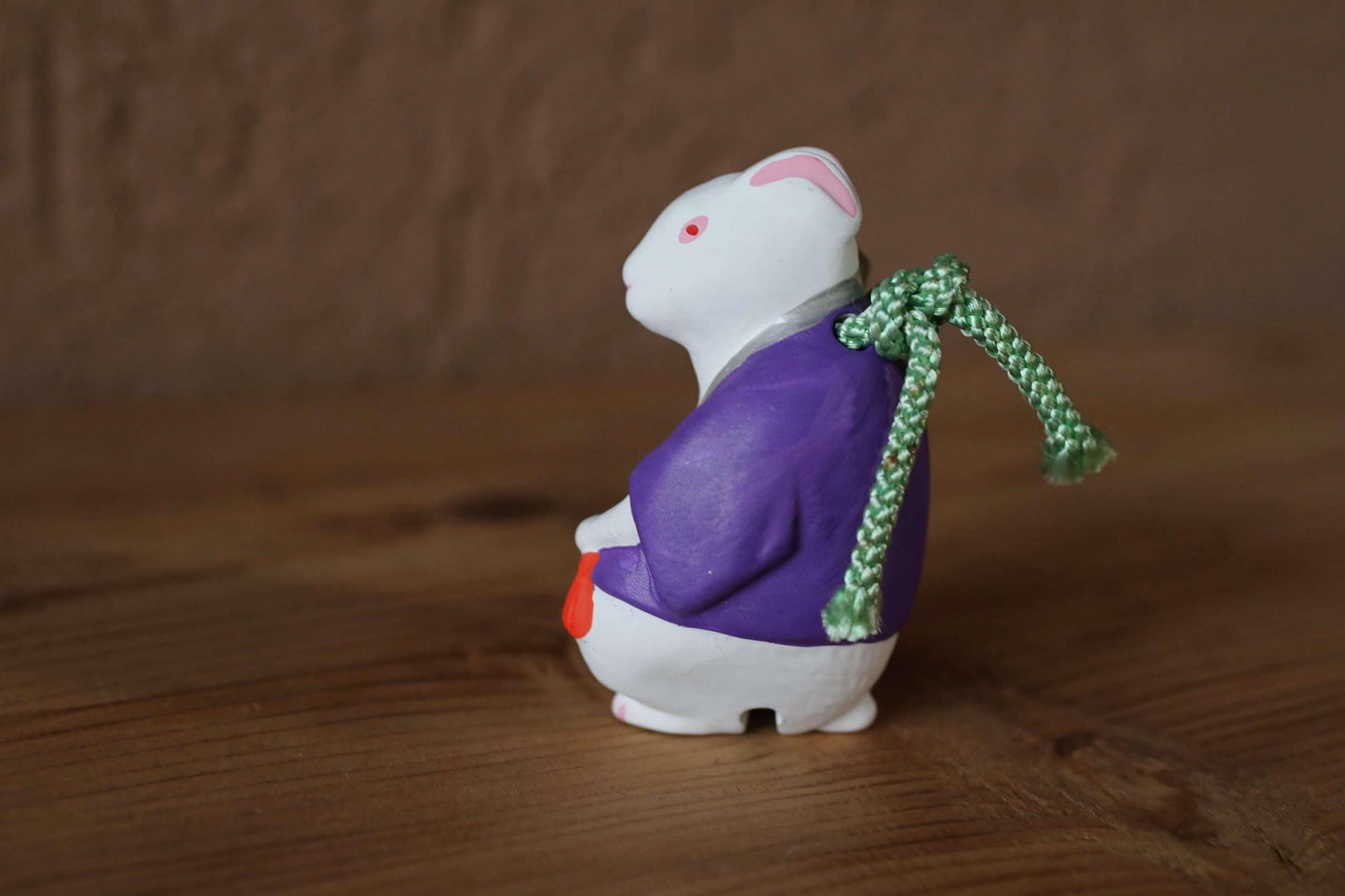 Japanese pottery bell Mouse with a hammer animal doll with Kanji 誉田宮 sacred horse Paper weight, Ornaments Japanese vintage H3.1in/8cm
