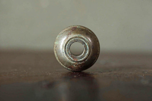 Japanese antique bronze Old good sound small bell for horses ornament Suzu 1800s Metal craft Paper weight 1.1×1.4in/2.8×3.5cm