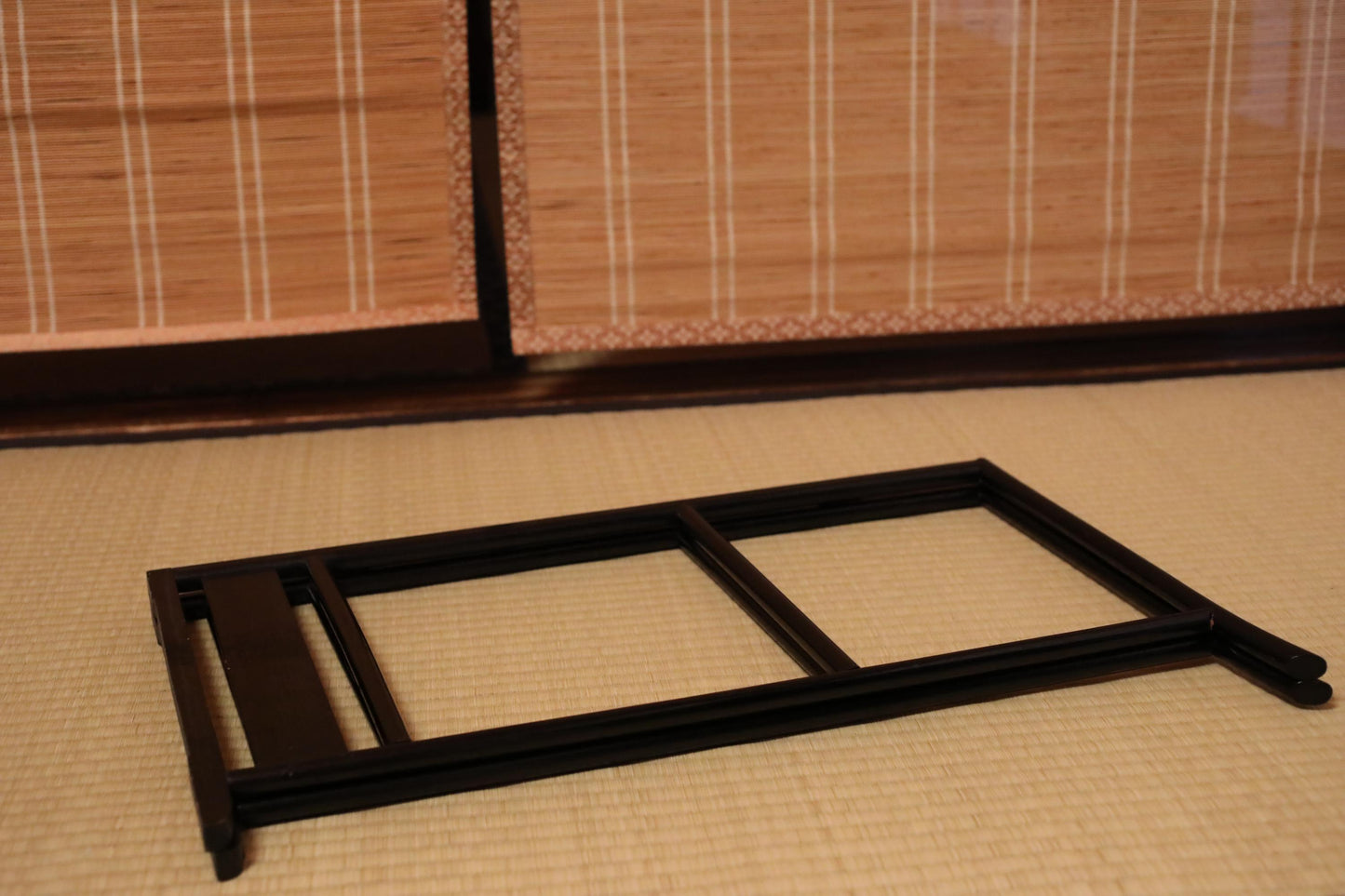 Japanese vintage furniture small kimono display rack made of wood, Tenugui towel Rack H23.6×29.9in/H60×76cm
