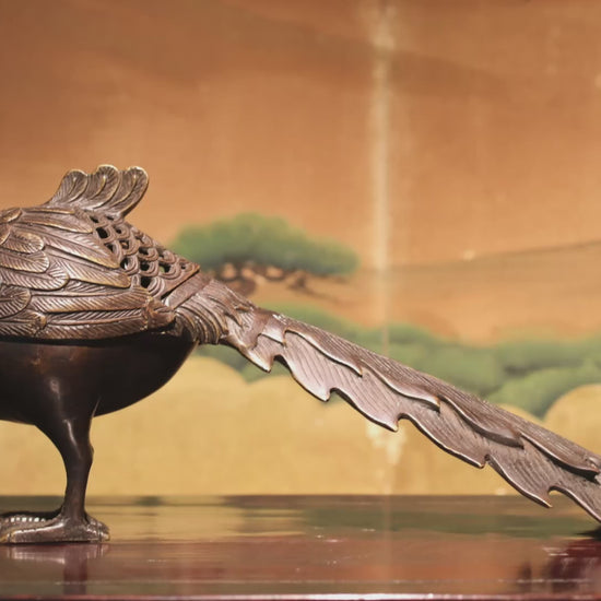 Japanese antique bird censer